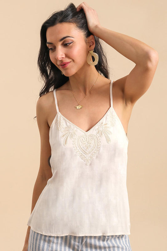 Débardeur broderies "bohème"