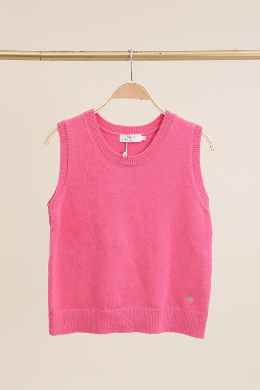 Top pull brodé cœur or