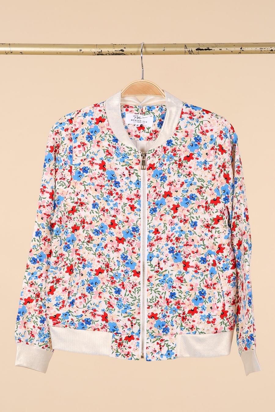 Bombers imprimé floral manches longues
